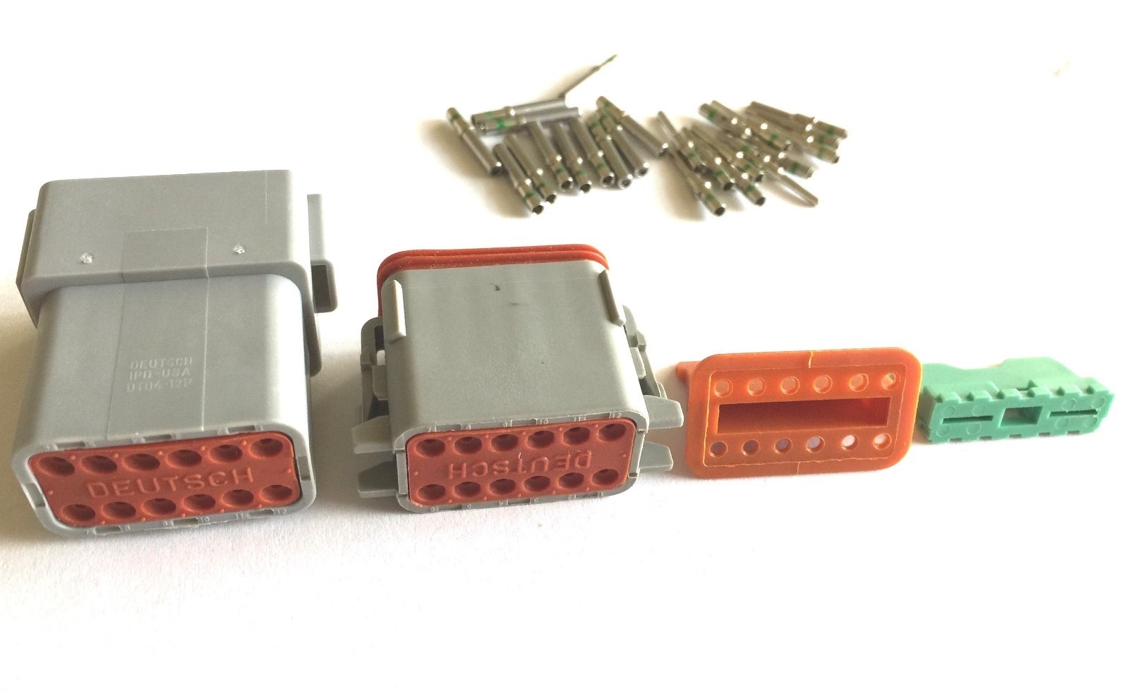 Gray Deutsch DT 2 3 4 6 8 12 Solid Green band Pin Connector kit 14-16 AWG
