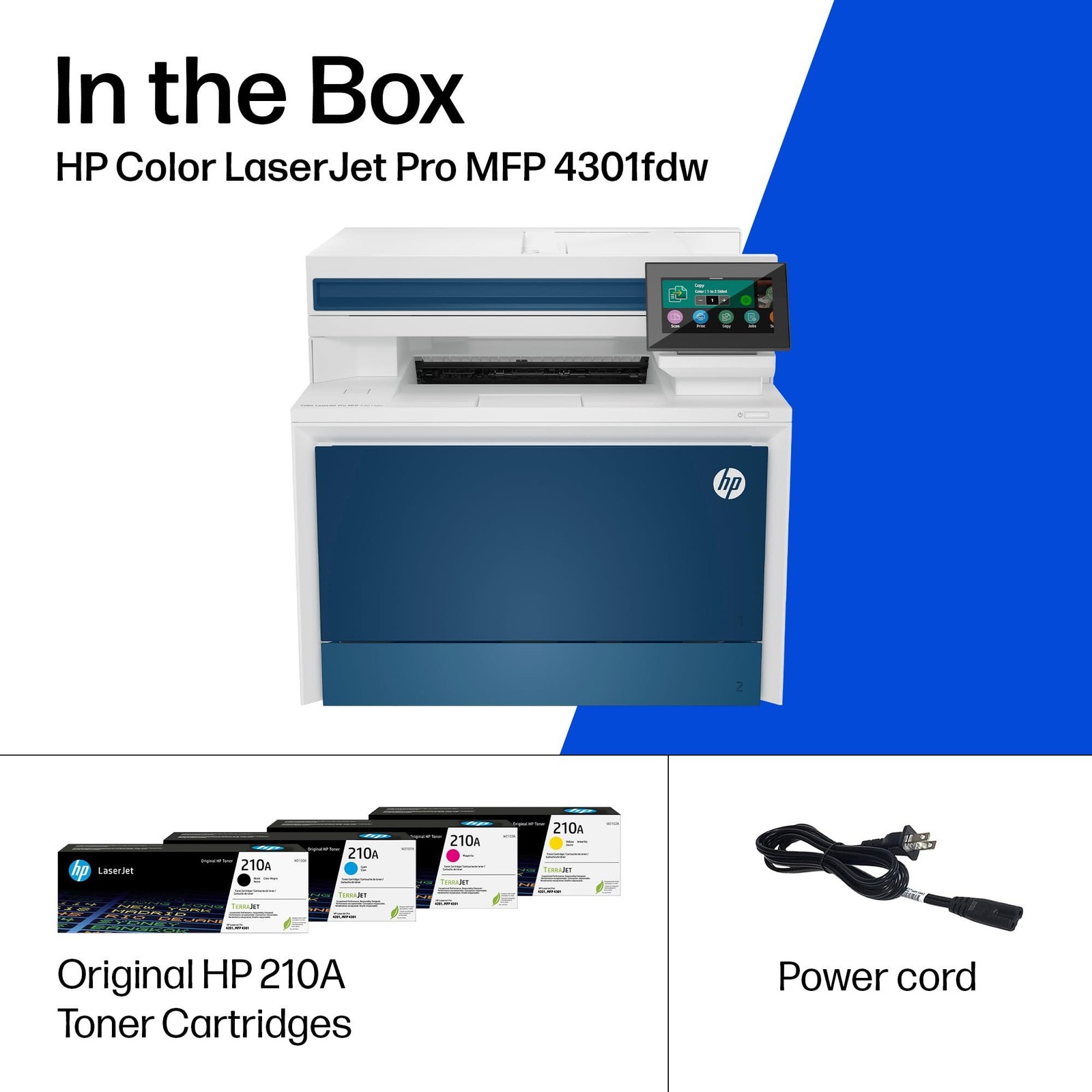 HP Color Laserjet Pro MFP 4301fdw Wireless All-in-One Color Laser Printer, Scann