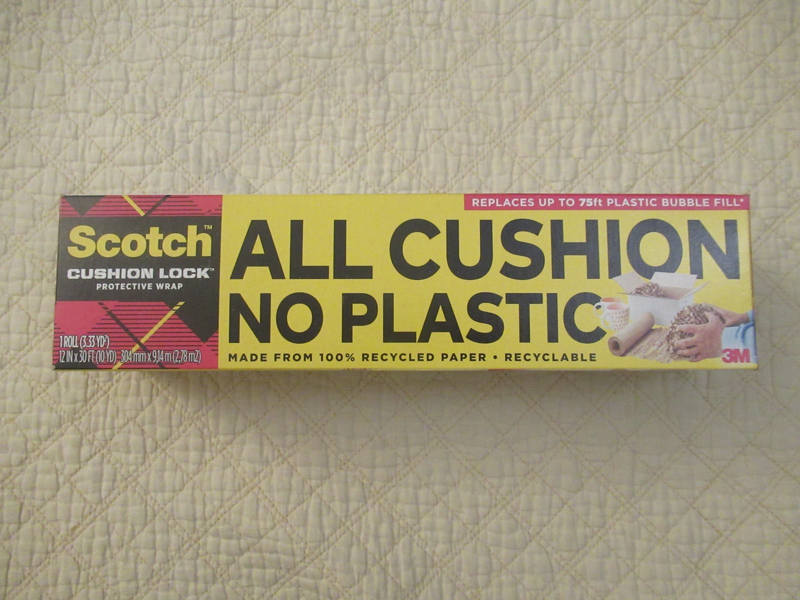 Scotch Cushion Lock Protective Wrap (1 Roll) (12in x 30ft) (Eco-Friendly)