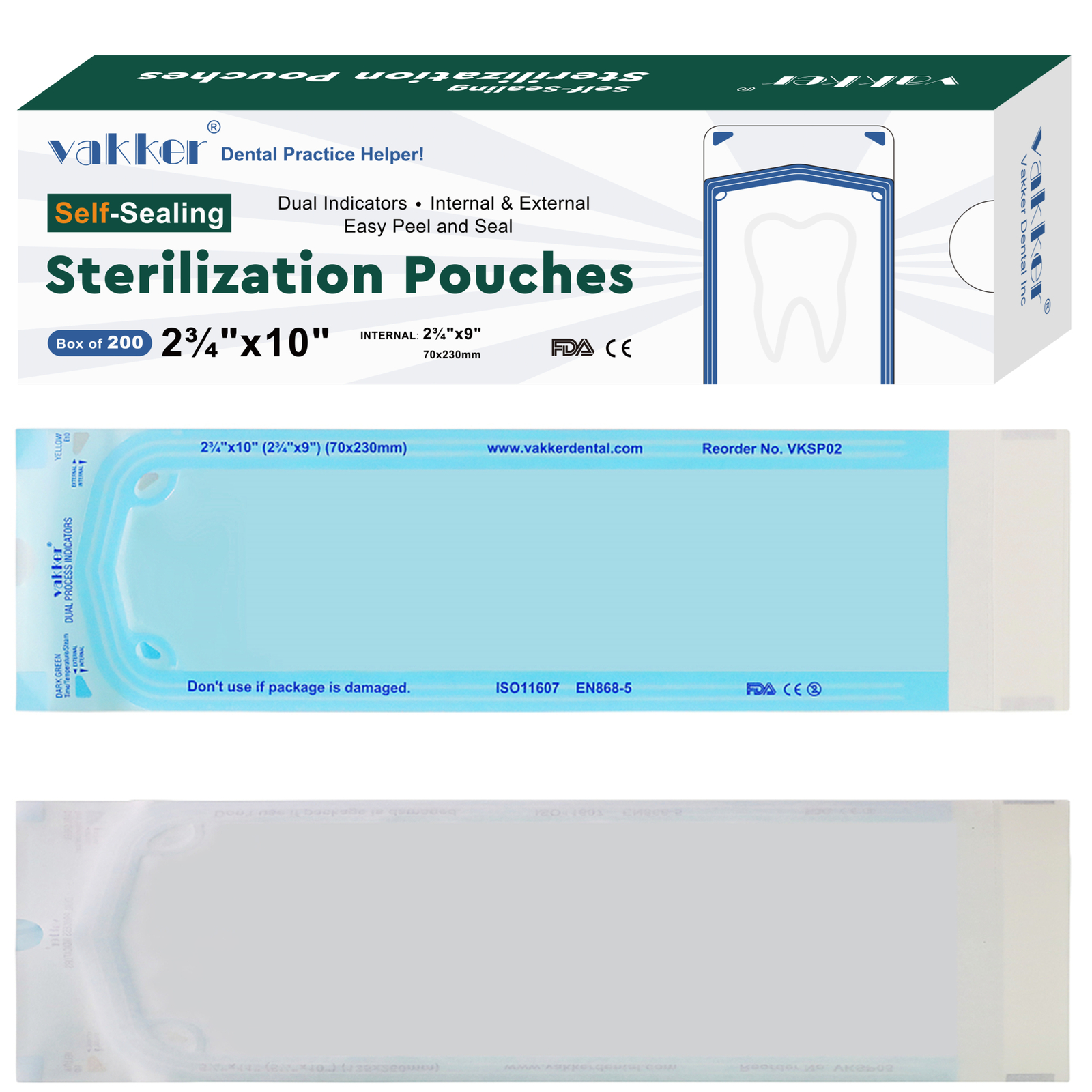 Dental Self Seal Sterilization Pouches Autoclave Sterilizer Bag,Tattoo Nail FDA