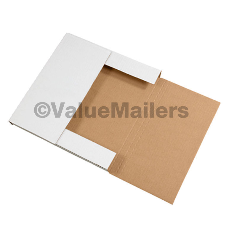 50 – 10 1/4 x 8 1/4 x 1 1/4 White Multi Depth Bookfold Mailer Book Box Bookfolds
