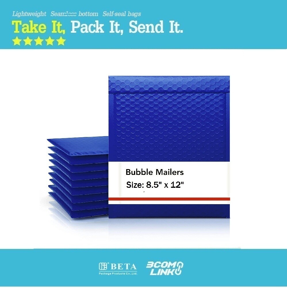 #2 8.5×12 .8.5×11 Poly Bubble Mailer Padded Envelope Bag Premium Navy Blue