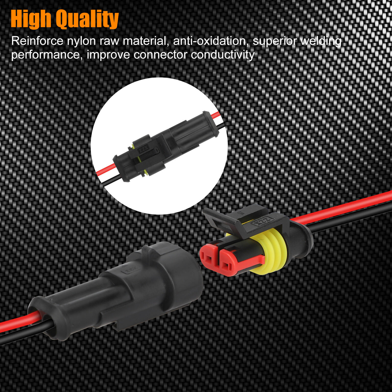 20X Car Waterproof Electrical Wire Cable Connector Male Female 2Pin Way Plug Kit