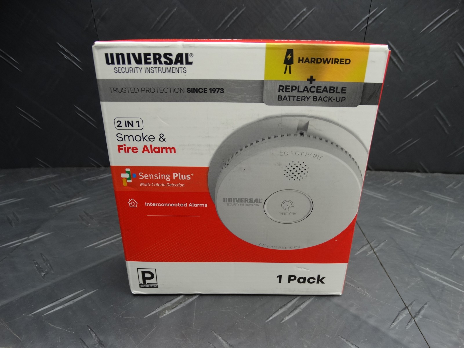 Universal Security Instruments Hardwired & 1-Year Battery Backup Smoke Detector