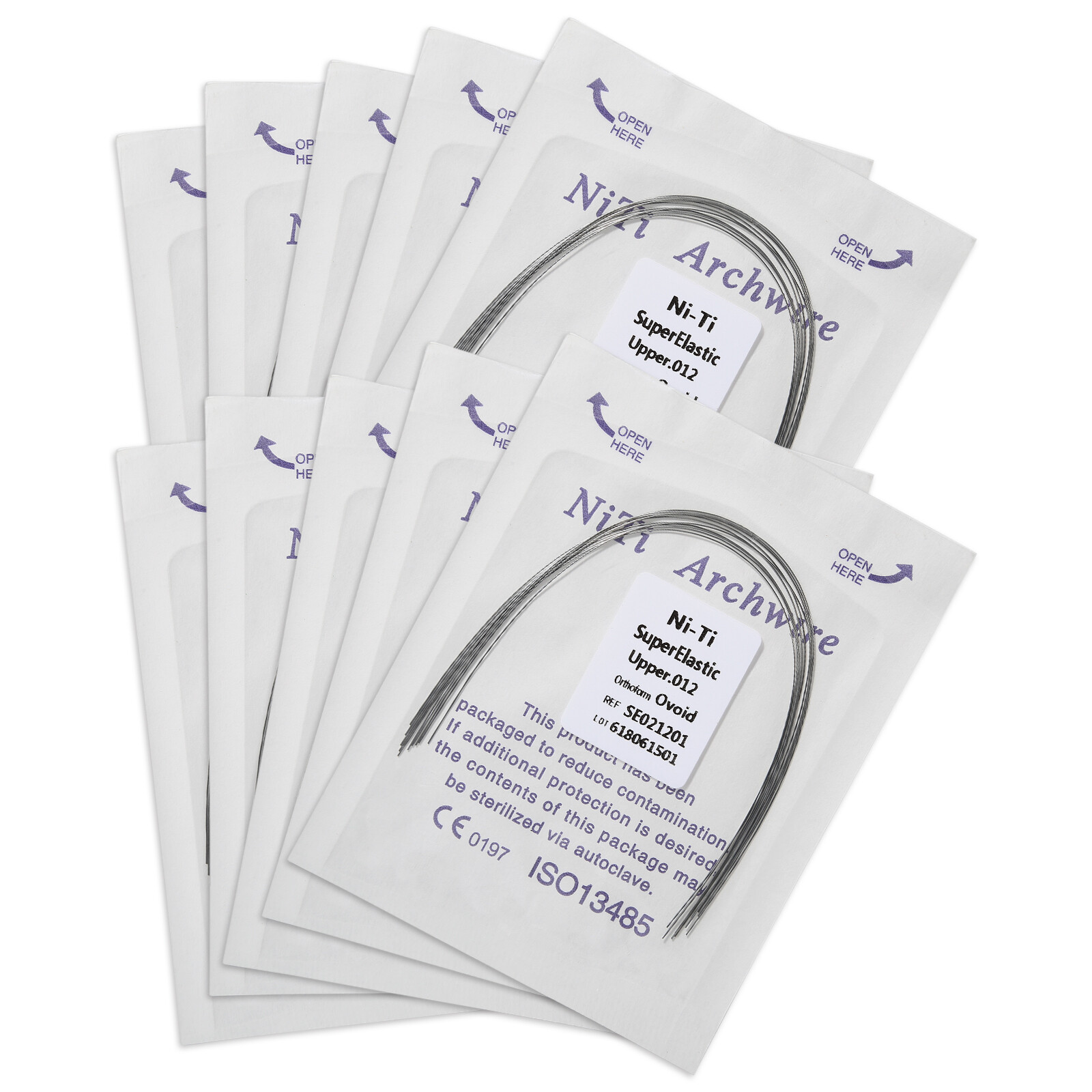 10 packs Arcos de Dental Ortodoncia Redondos Niti Arco de Alambre Su Arch Wire