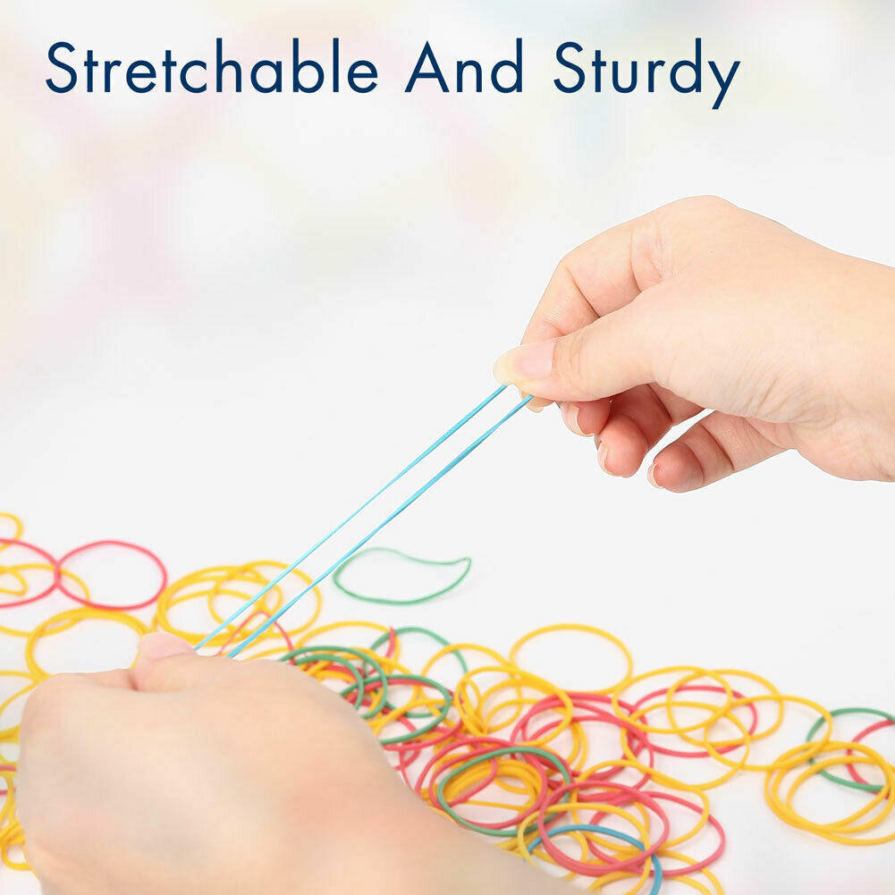600 Multicolor Rubber Bands for School, Home, or Office Tie Dye, Office Supplies