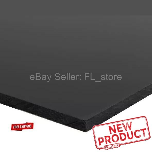 3/8″ Thick High Density Polyethylene Black Sheet 24″ L X 12″ W HDPE 2 Feet Long