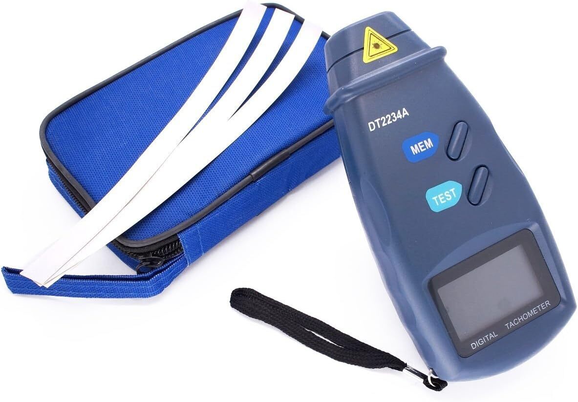 Digital Laser Photo Tachometer Rpm Meter High Accuracy 0.05 99999 Rpm Lcd Dis…