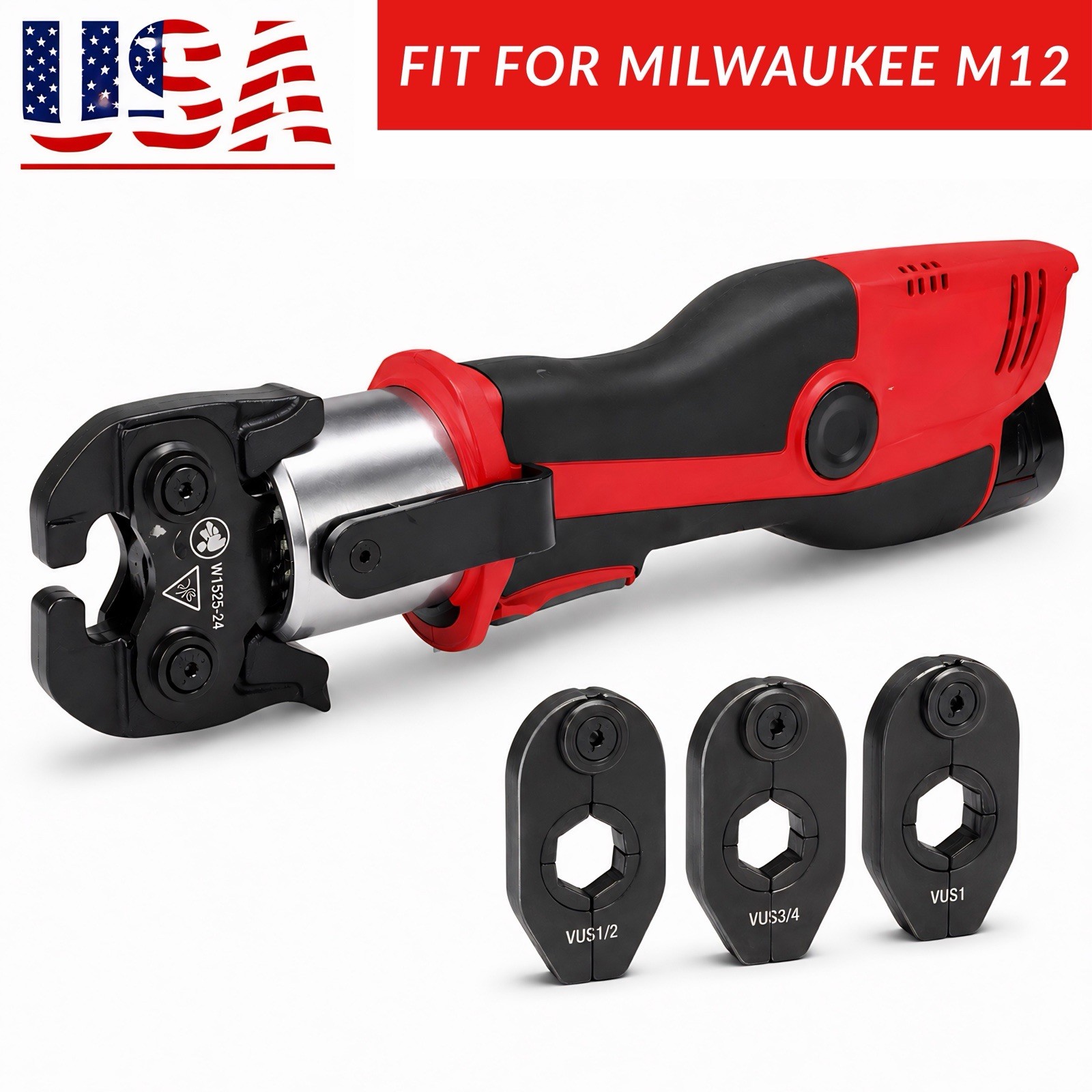 Rotating Press Jaw Ring Set For Milwaukee M12 US Standard Fittings 1/2”—1”