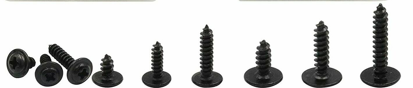 Modified Truss Head Self piercing sharp point Screws #8x 1/2″- 3″ K-Lath Black