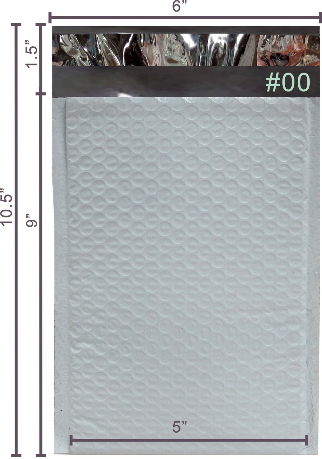 Yens® 500 #00 5×10 Poly Bubble Padded Envelopes Mailers Inner 5×9 500PM00