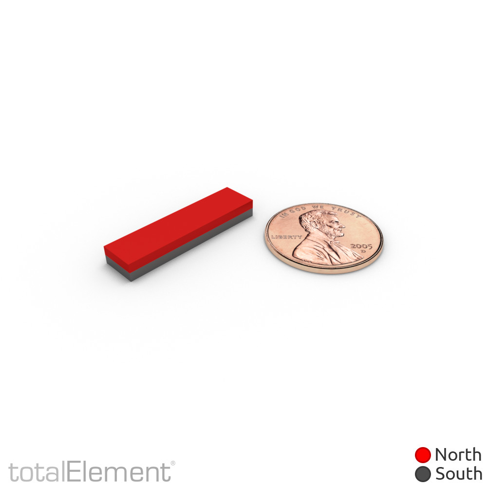 1 x 1/4 x 1/8 Inch Rare Earth Bar Magnets N42 with Adhesive (20 Pack)