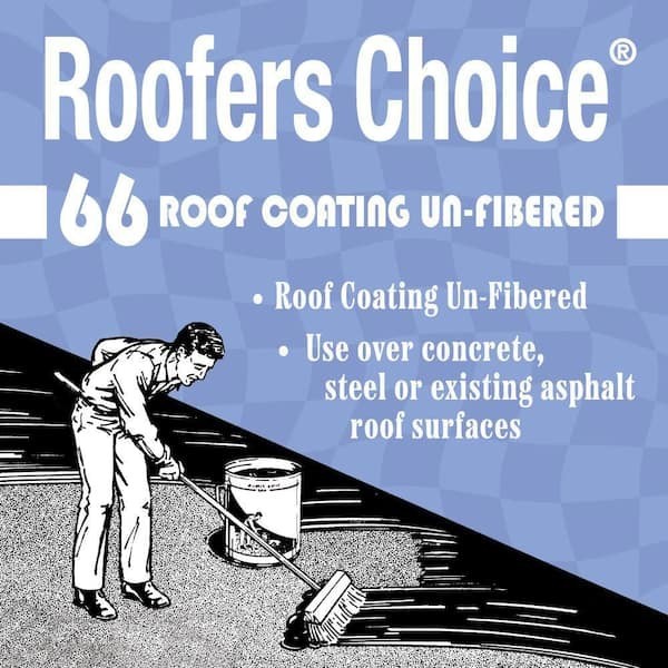 66 Home Roof Coating Waterproof Black Elastomeric Rubberized Sealant 4.75 Gal.