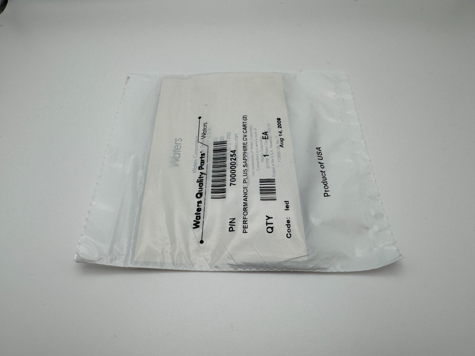 Waters Performance Plus Sapphire CV Cart HPLC Part Number 700000254