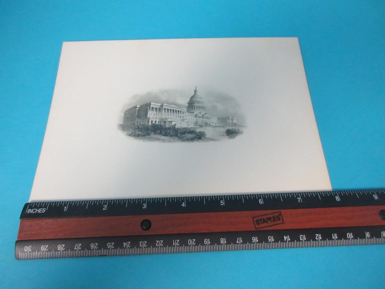 ANTIQUE BANKNOTE PROOF ENGRAVING ART PLATES UNITED STATES CAPITAL BUILDING US #2