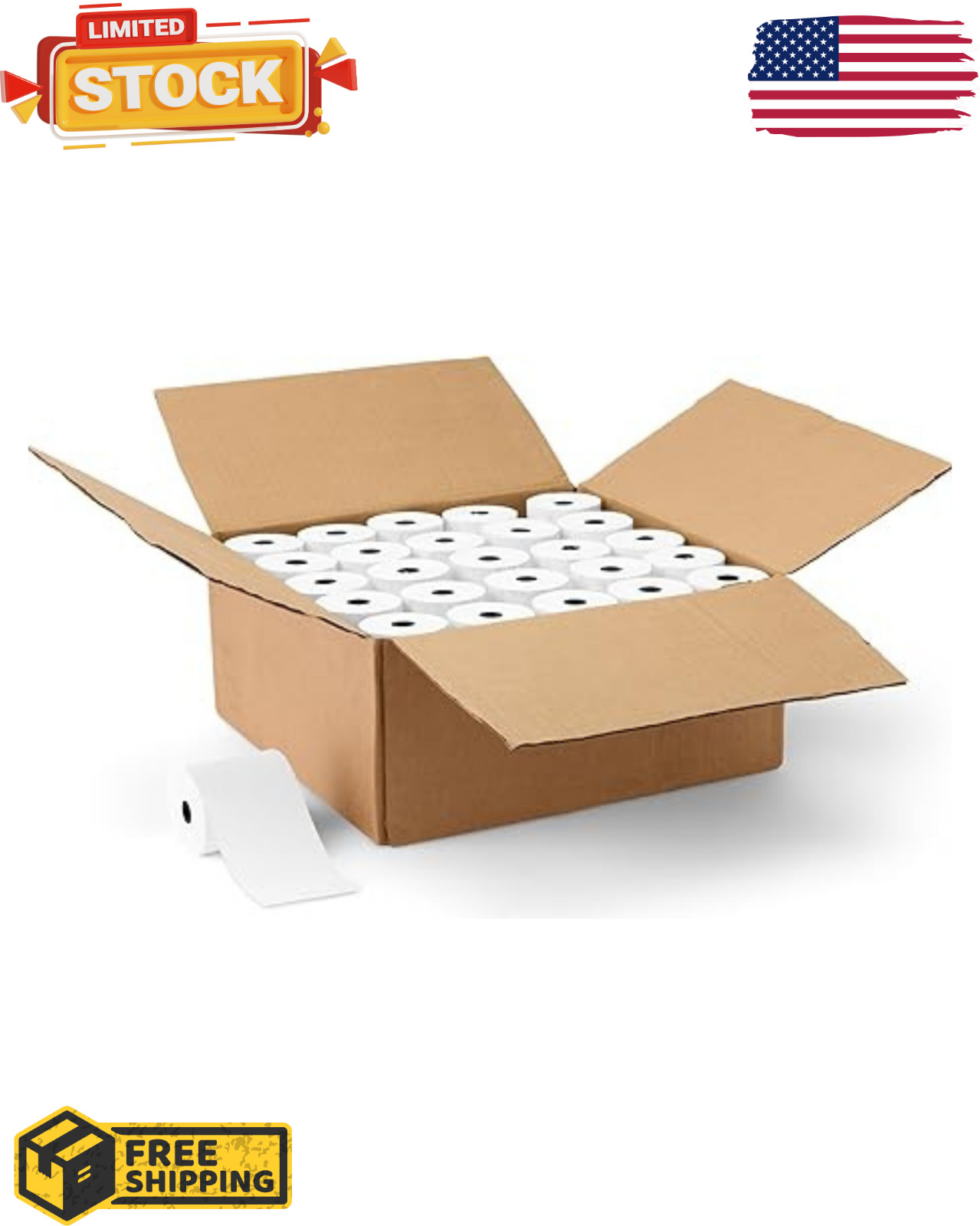 3 1/8″ x 230′ THERMAL POS RECEIPT PRINTER ROLL PAPER BPA FREE USA 50 ROLLS