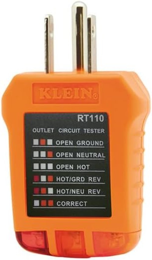 Versatile Hand-Powered Receptacle Tester – Detects Common Wiring Problems Easily
