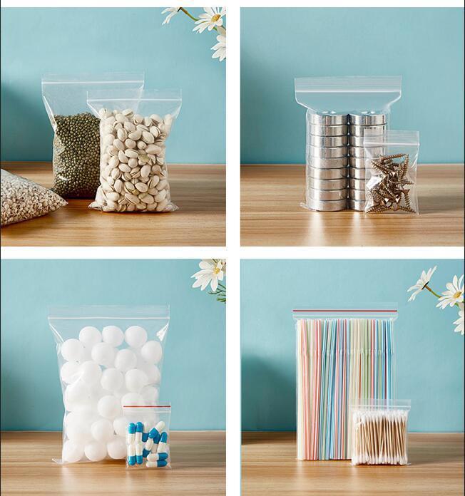 Clear Zip Seal Plastic Bags Jewelry Zipper Top Lock Reclosable Baggies 2 Mil 2ML