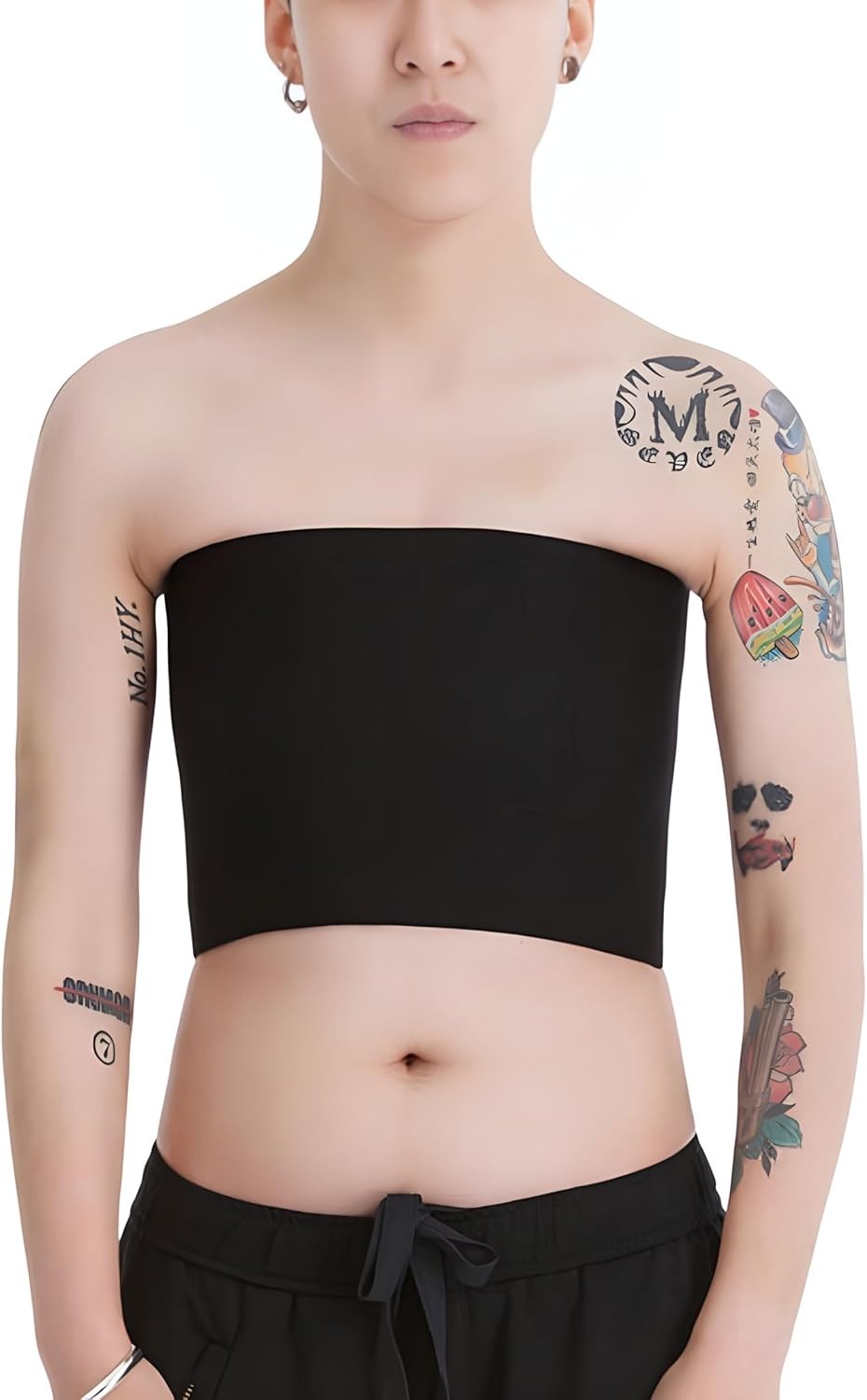 Comfortable Strapless Chest Binder Top for Transgender – 20cm Elastic Band, 5XL