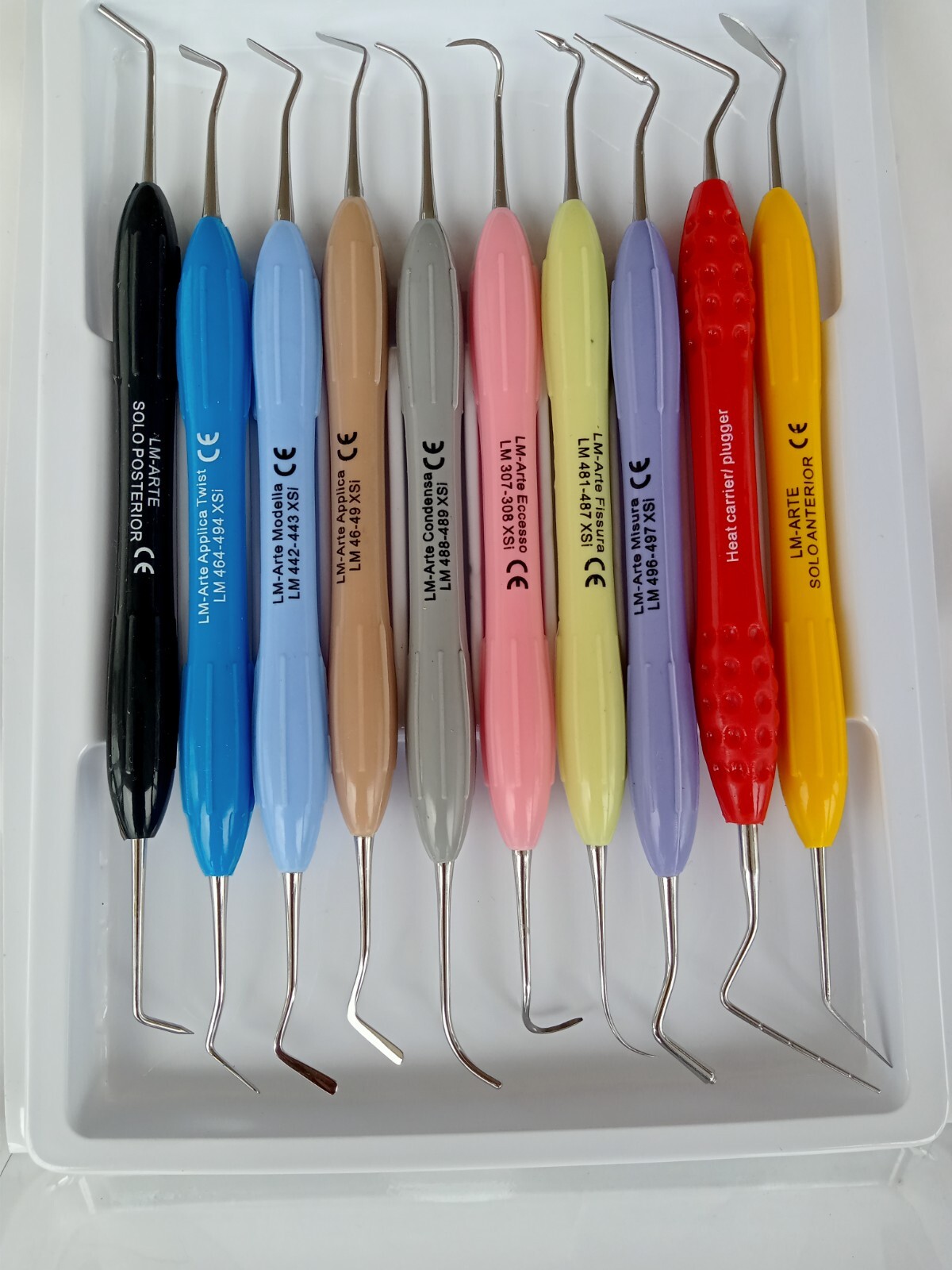 German 10Pcs Dental LM Arte Composite Filling Instruments Silicone Handle