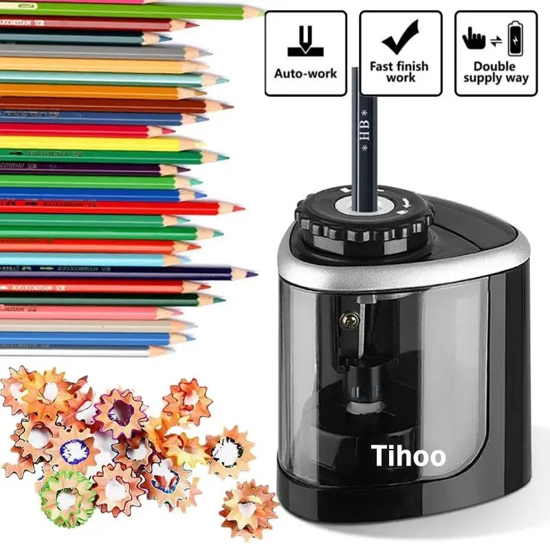 Automatic Electric Pencil Sharpener Helical Blade Fast Sharpen Home Office New