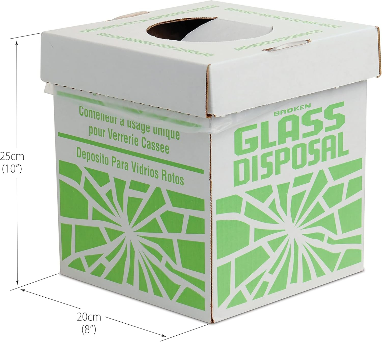 SP Bel-Art Cardboard Disposal Cartons for Glass 8 X 8 X 10 Inches – Safe Trash C
