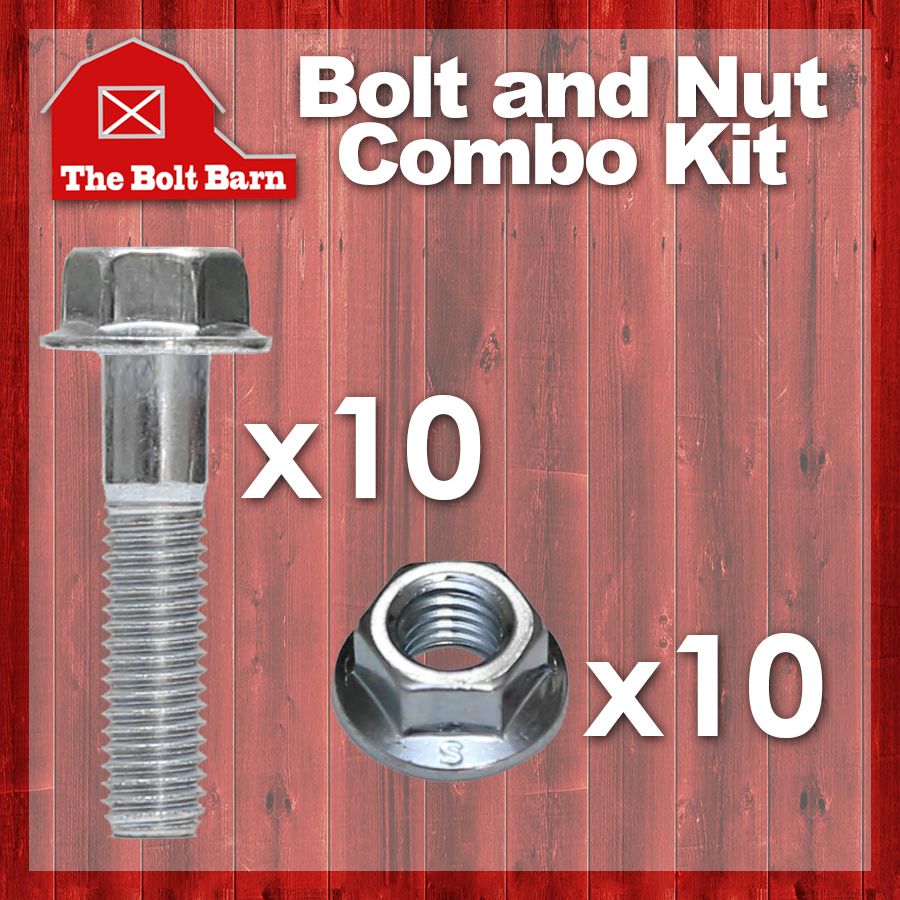 (10) M10-1.25×60 Class 10.9 JIS Hex Flange Bolts & (10) M10-1.25 Flange Nuts