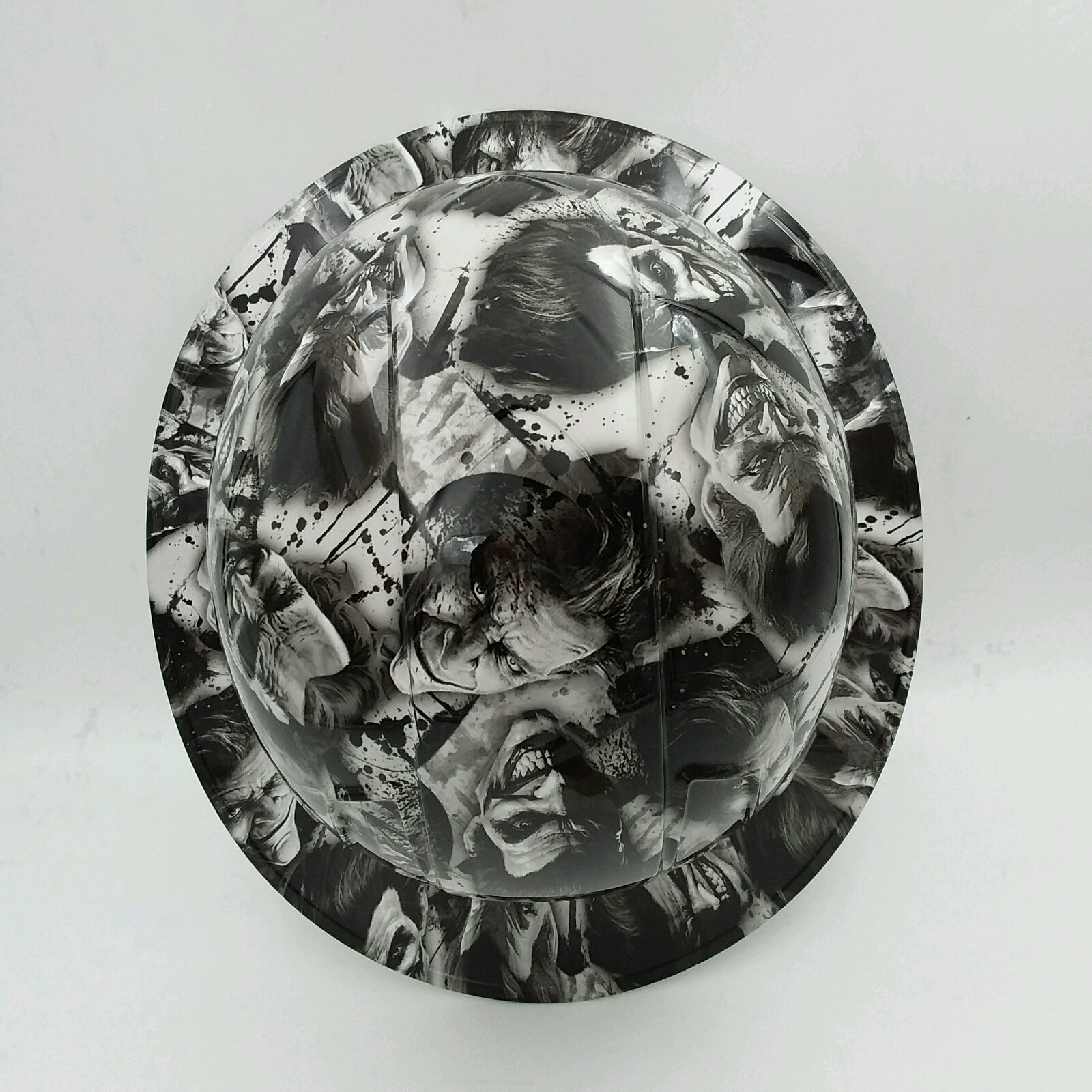 Customized Pyramex Full Brim SINISTER JOKER Hard Hat With Ratcheting Suspension
