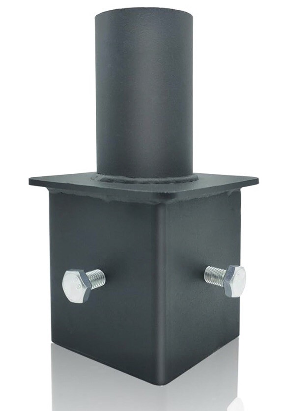 4 Inch Square Pole Bracket Tenon Adapter, Pole Top Mount for LED Street Light