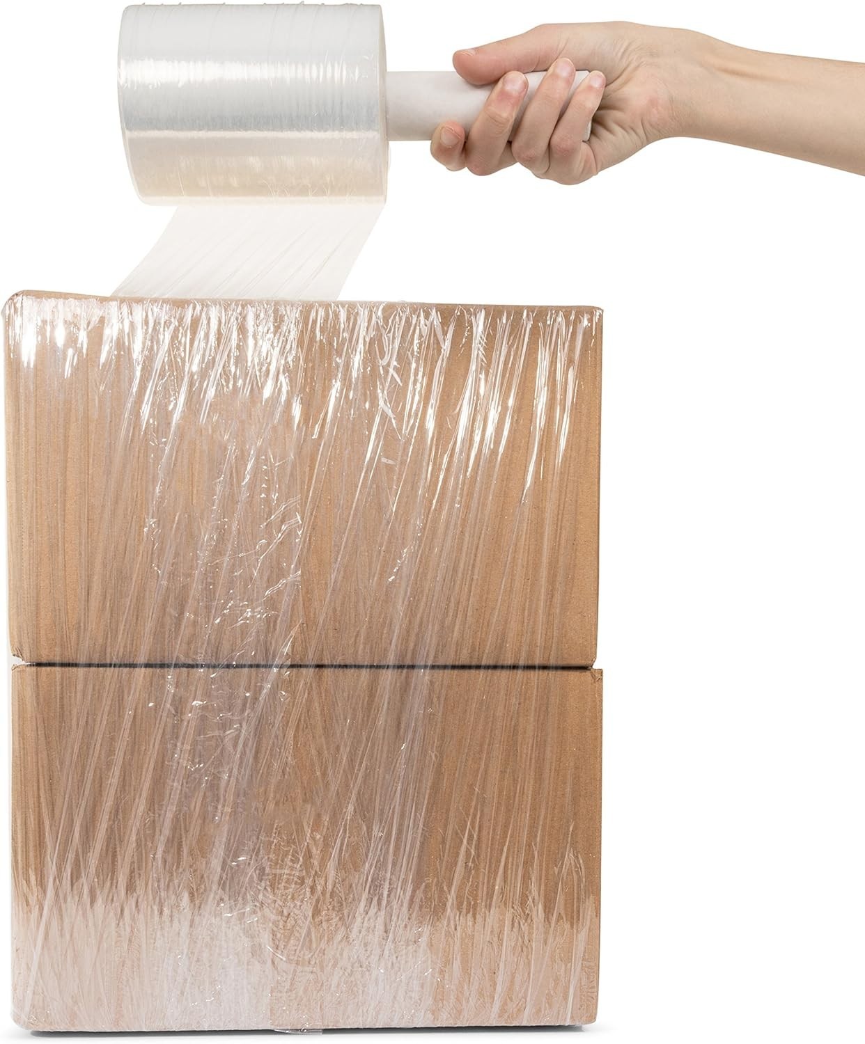 Clear Heavy-Duty Stretch Wrap 5″ x 1000′ – Perfect for Packing & Moving (2 Pack)