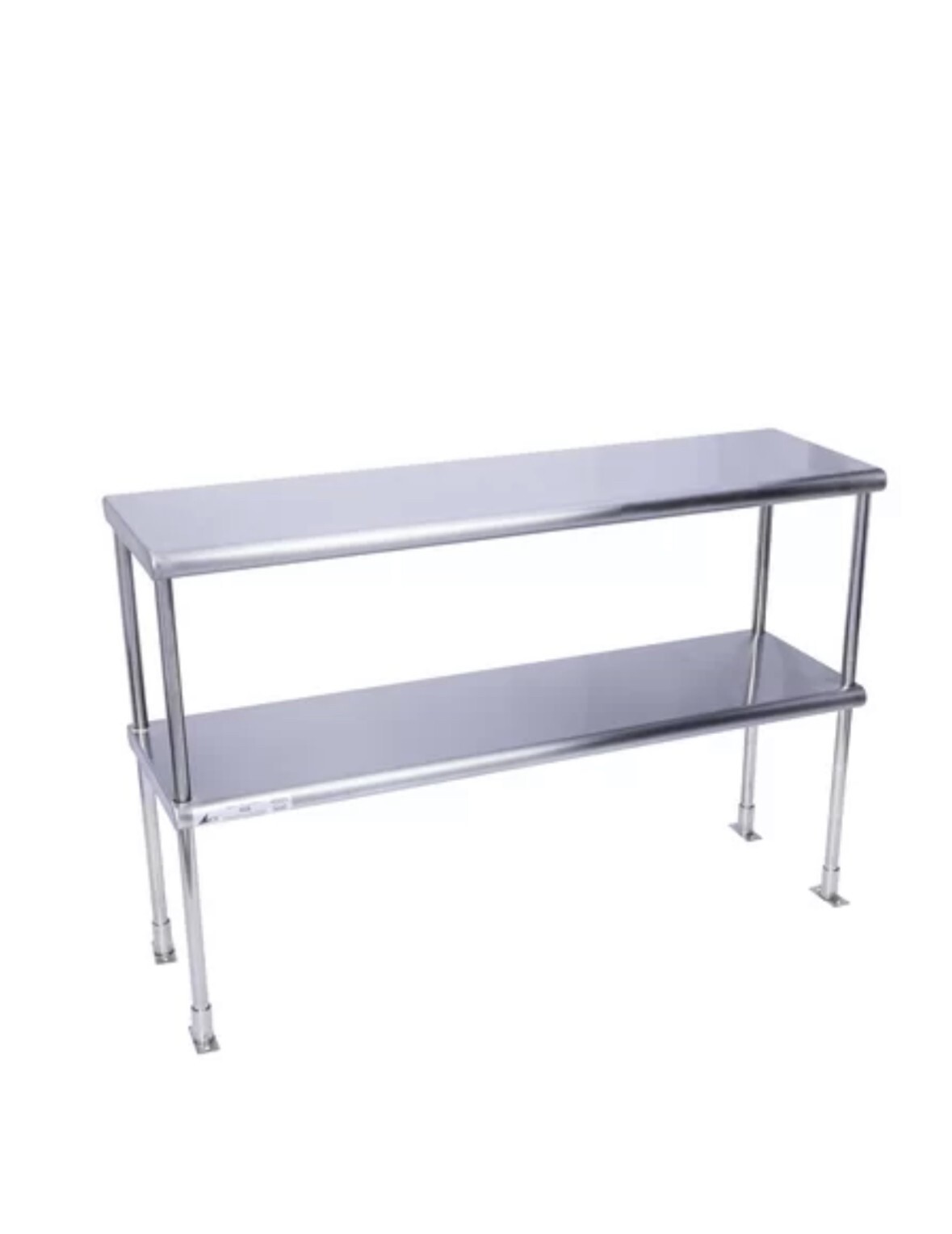 Stainless Steel Adjustable Double Overshelf for Work Table 18″x48″ – TOP Mount