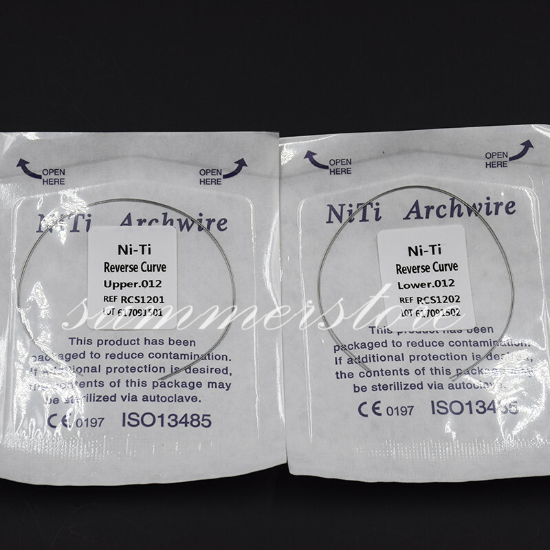 Dental Upper+Lower NITI Reverse Curve Round Arch Wire 12/14/16/18/20 Optional
