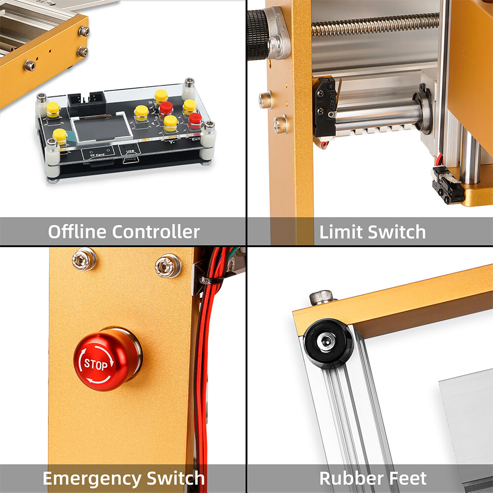 CNC 3018PLUS 500W Router Milling Drill Carving Machine Kit For PCB Wood DIY