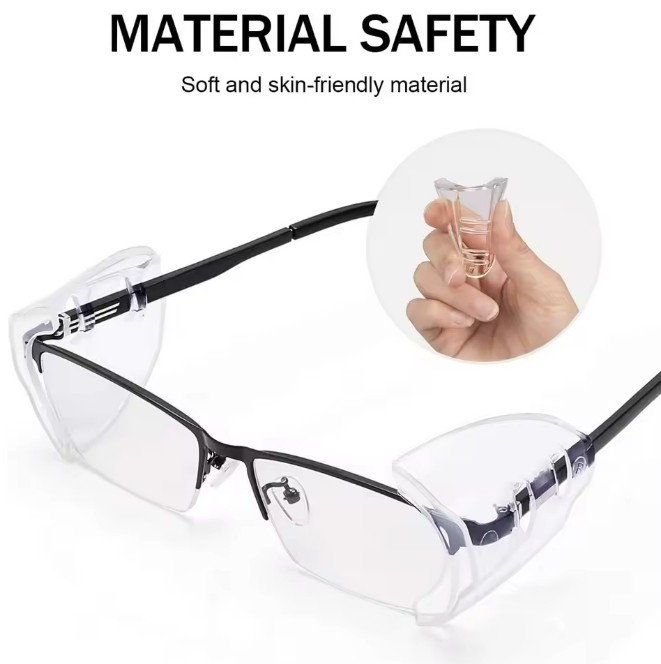 1~200 Pairs Side Shields For Eye Glasses Slip On Safety Glasses Shield Universal