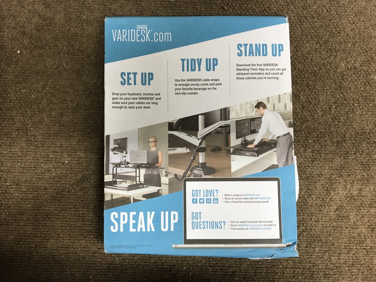 Varidesk Cube Corner 36 45007 ✅❤️️✅❤️️✅❤️️✅❤️️ READ Broken Top