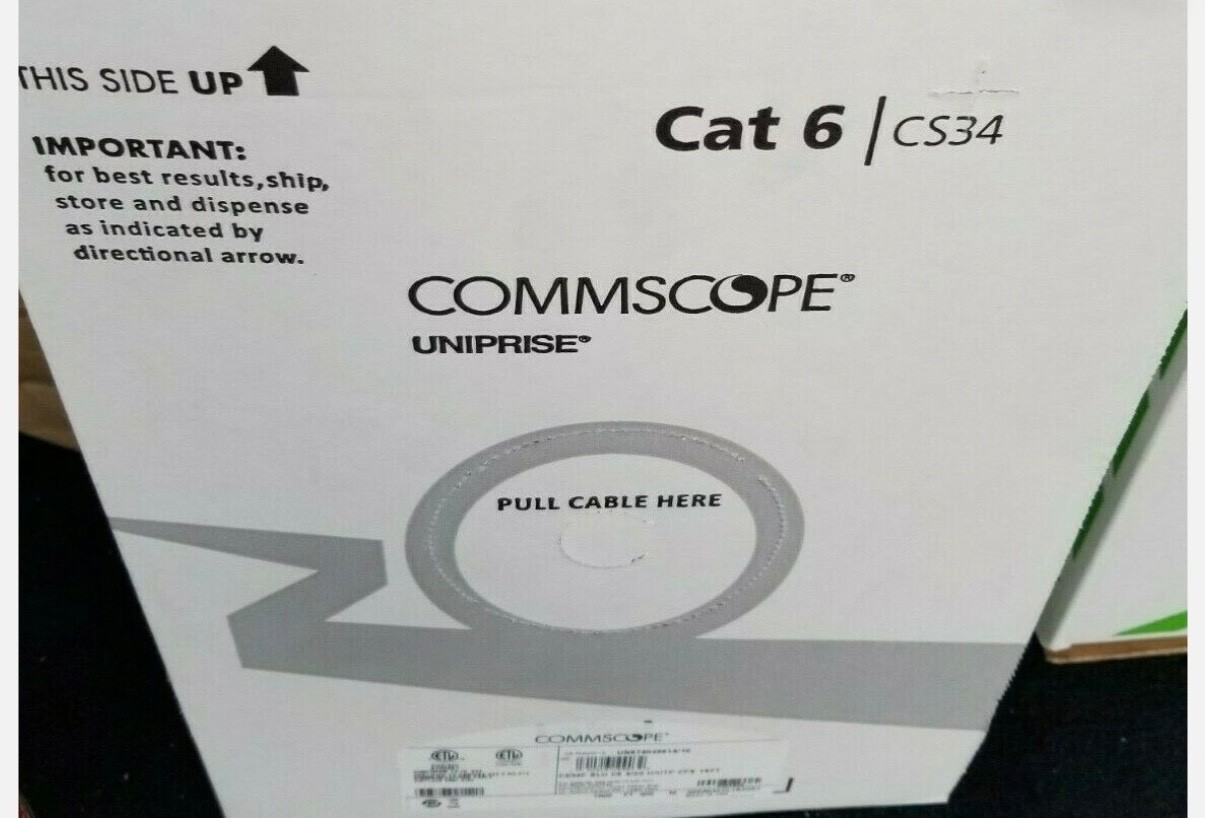 Commscope Uniprise Solutions Cat6 CMP Blue Plenum 1000ft CS34P UN874019914/ 10.