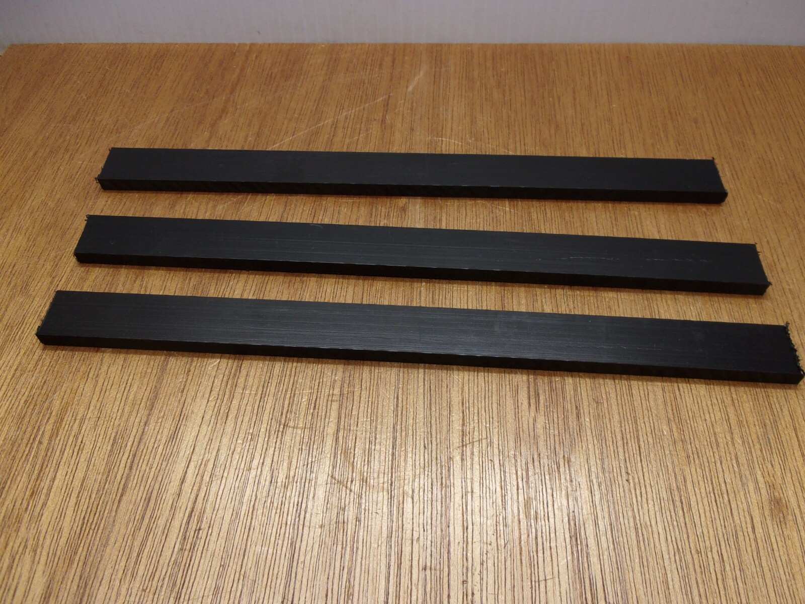 (Qty.3) 1/4″ X 3/4″ X 10″ Tivar UHMW PE Polyethylene Flat Plate Bar Stock Black