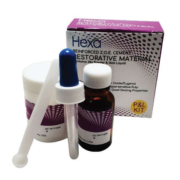 Hexa Restorative Material Z.O.E. Cement – 38g Powder and 14ml Liquid