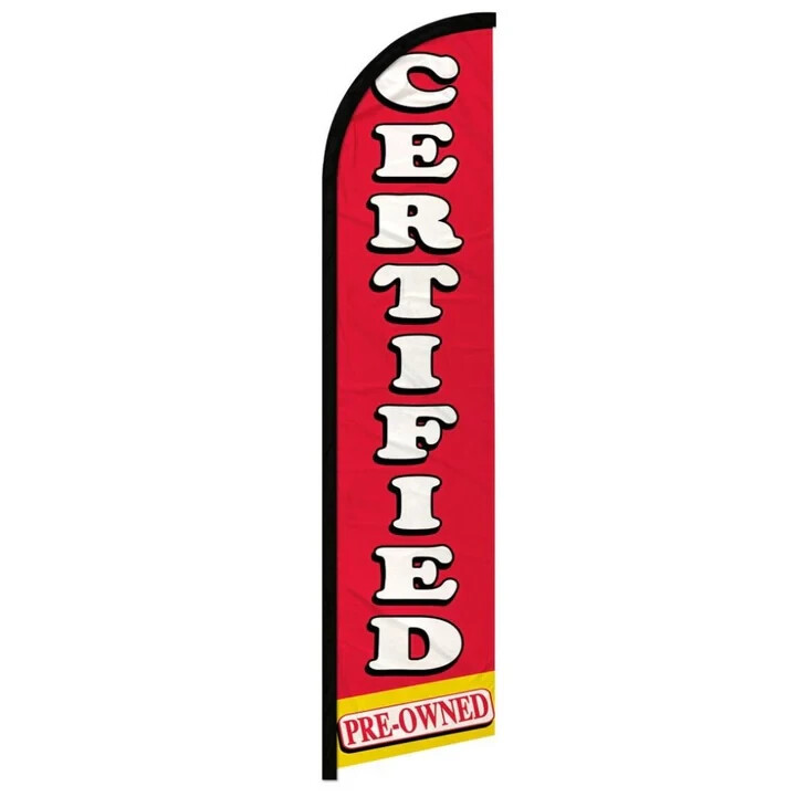 Preowned Used Cars Auto Variations Windless Full Sleeve Advertising Banner Flags