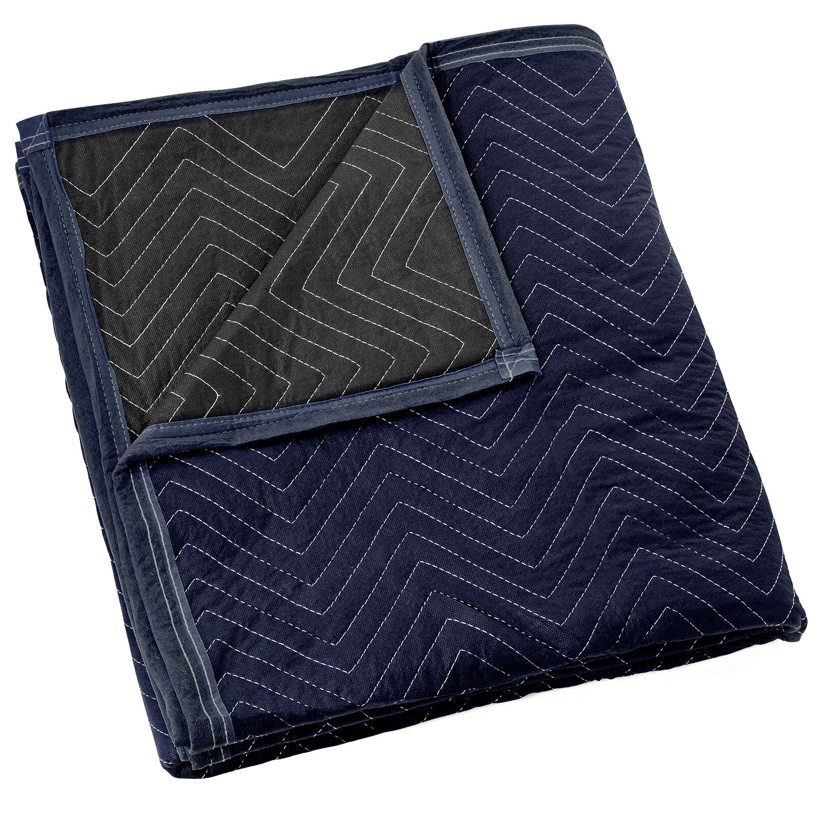 Moving Blanket Furniture Pad – Pro Economy – 80″ x 72″ Navy Blue and Black