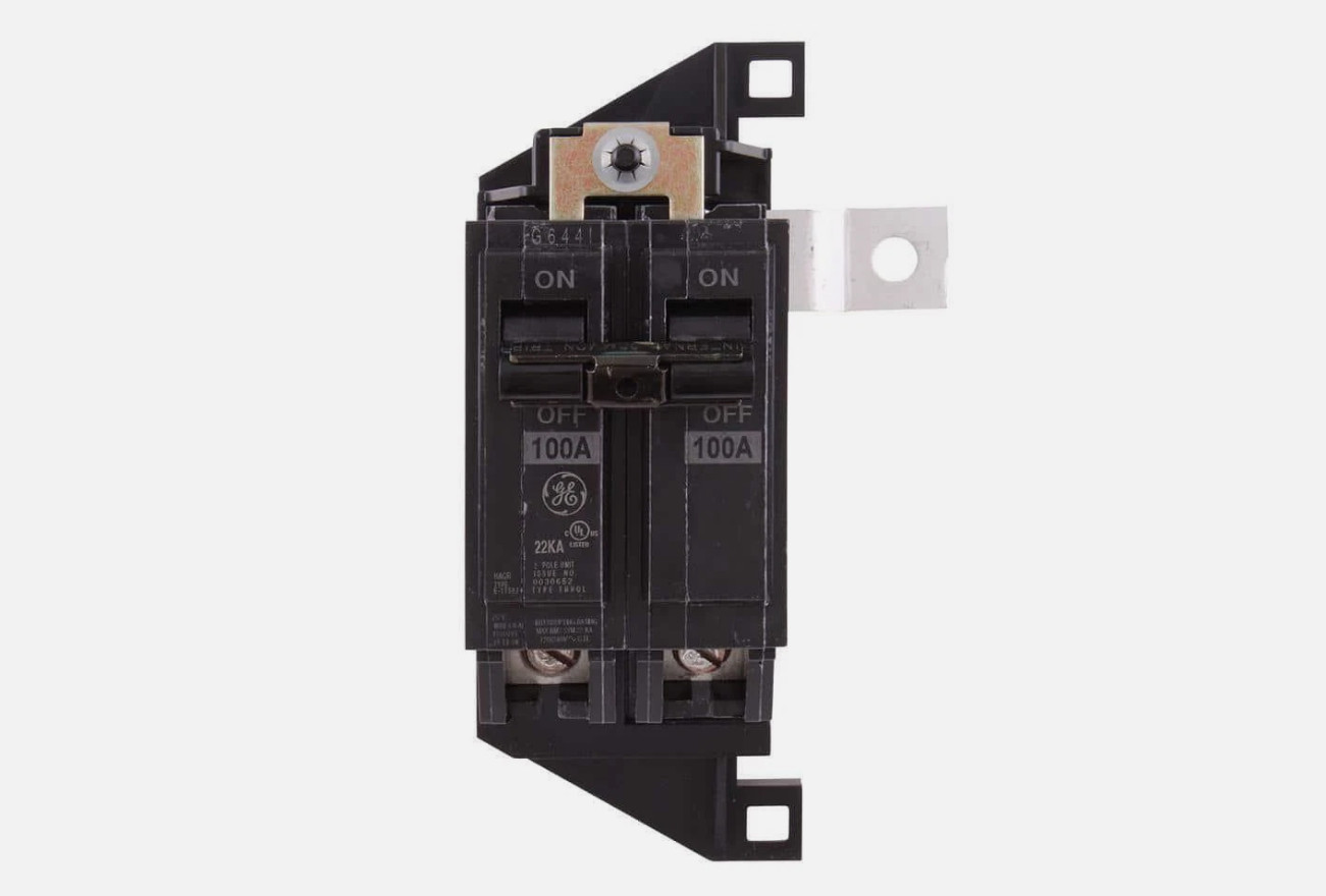 GE PowerMark Gold 100 Amp 4 in. Double-Pole Main Breaker Kit – THQMH100CP