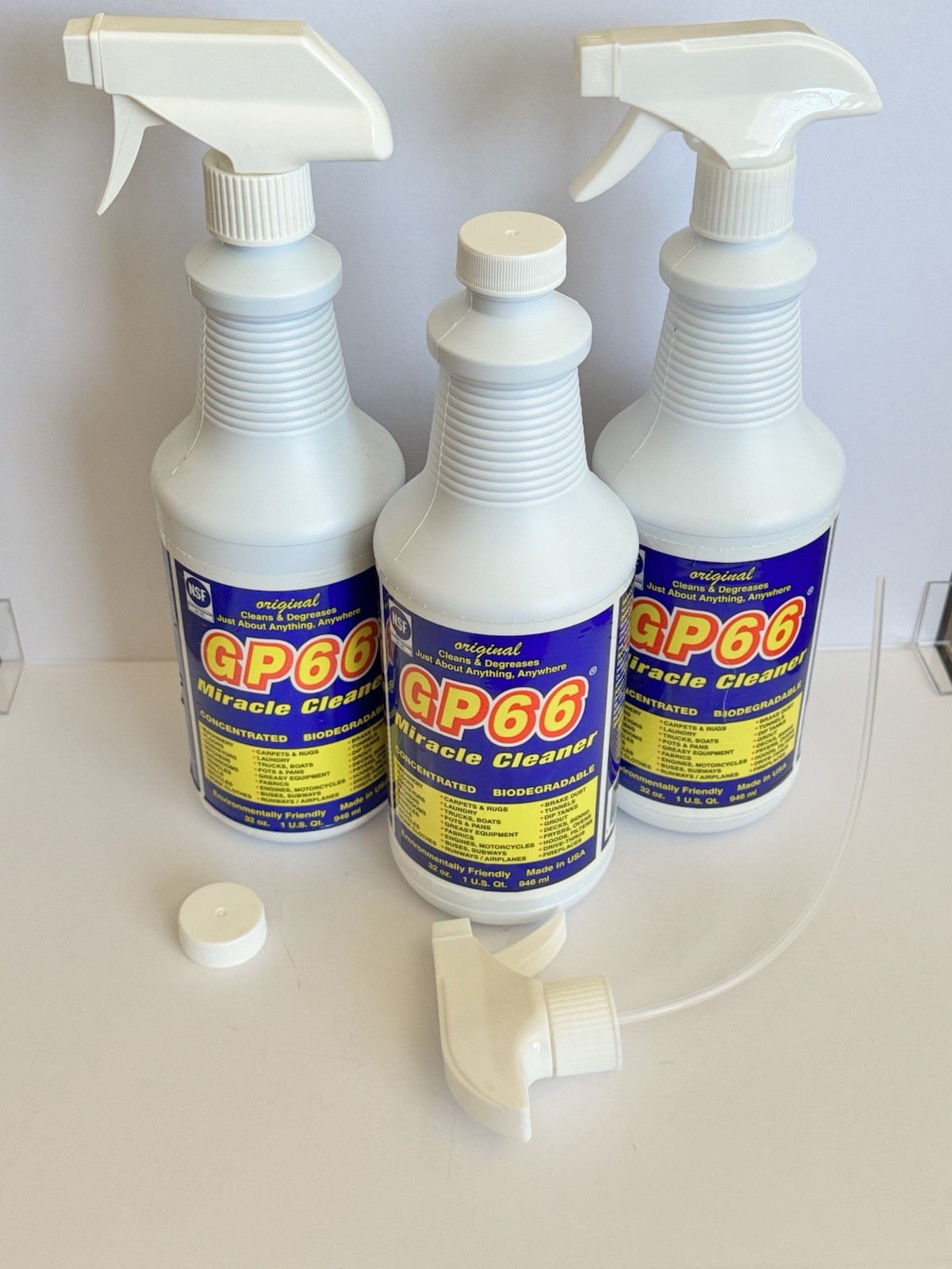 Lot Of 3 – GP66 Miracle Cleaner & Degreaser Concentrated Spray Bottle