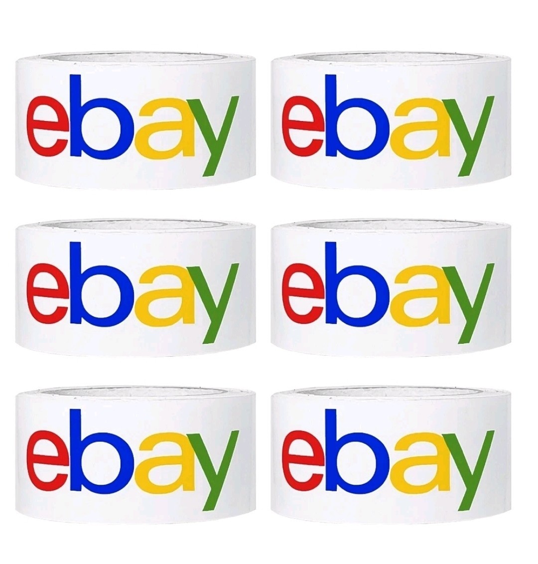 Ebay Packaging Tape – Color Logo Pack of 12 Rolls 2inches X 75 Yards