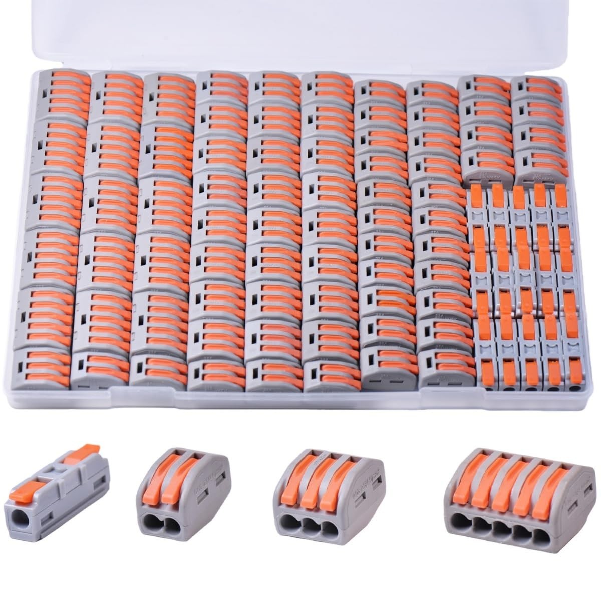 90PCS Quick Wire Connectors Kit, Push-in Lever Connectors, 2/3/5 Port Splicing 2