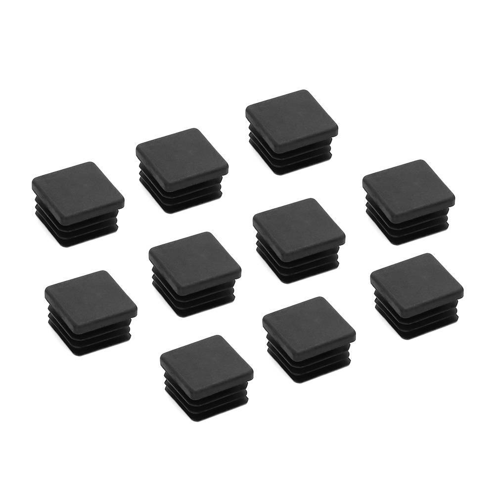 10pc 1″ 1 Inch Square Plastic Plug Tubing Post End Cap Chair Glide Inserts 1×1
