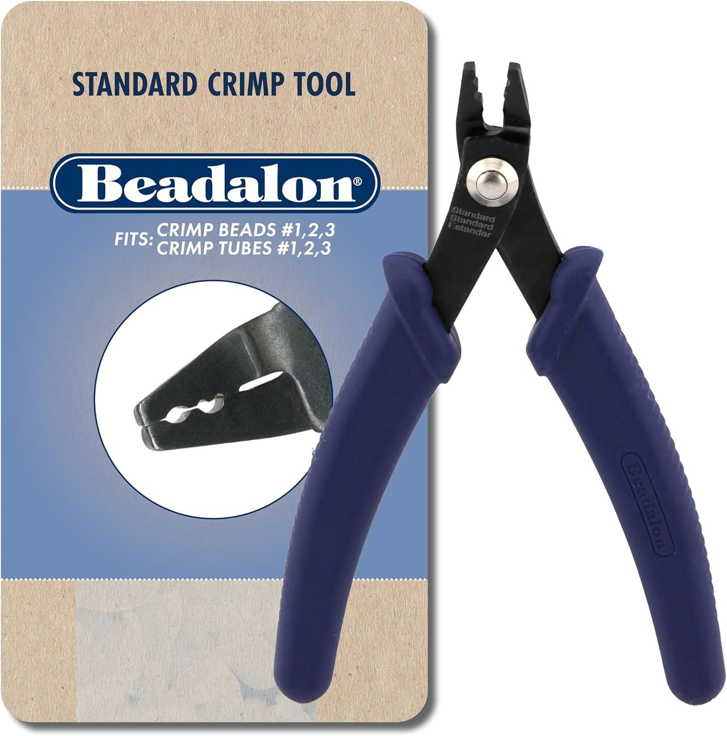 Standard Crimp Tool – Dark Blue, 5.25 in, Compatible with Crimp Beads #1-3 & Tub