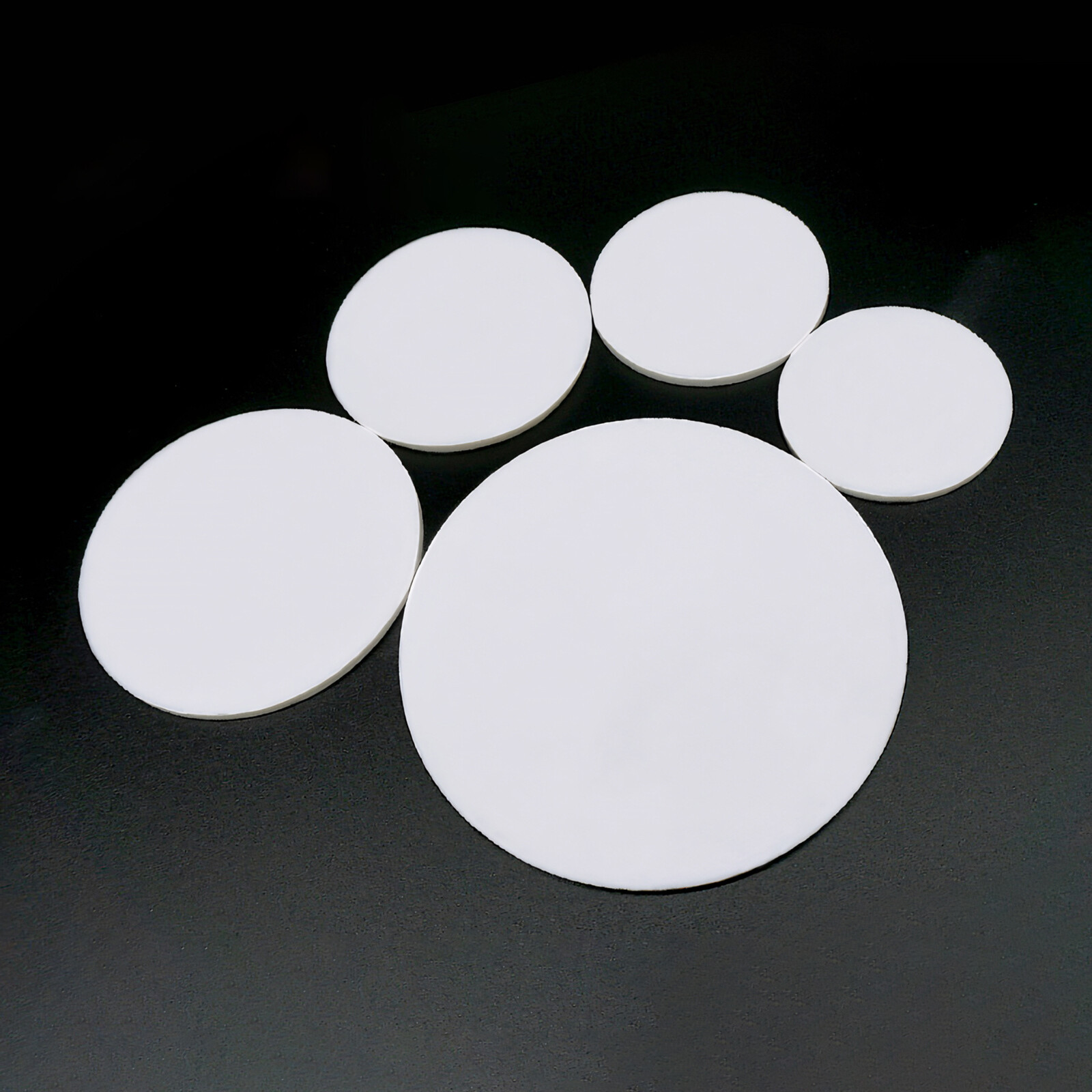 PTFE Plastic Solid Discs Flat Round Pad Sealed Cushioning Diameter 5mm-150mm Dia