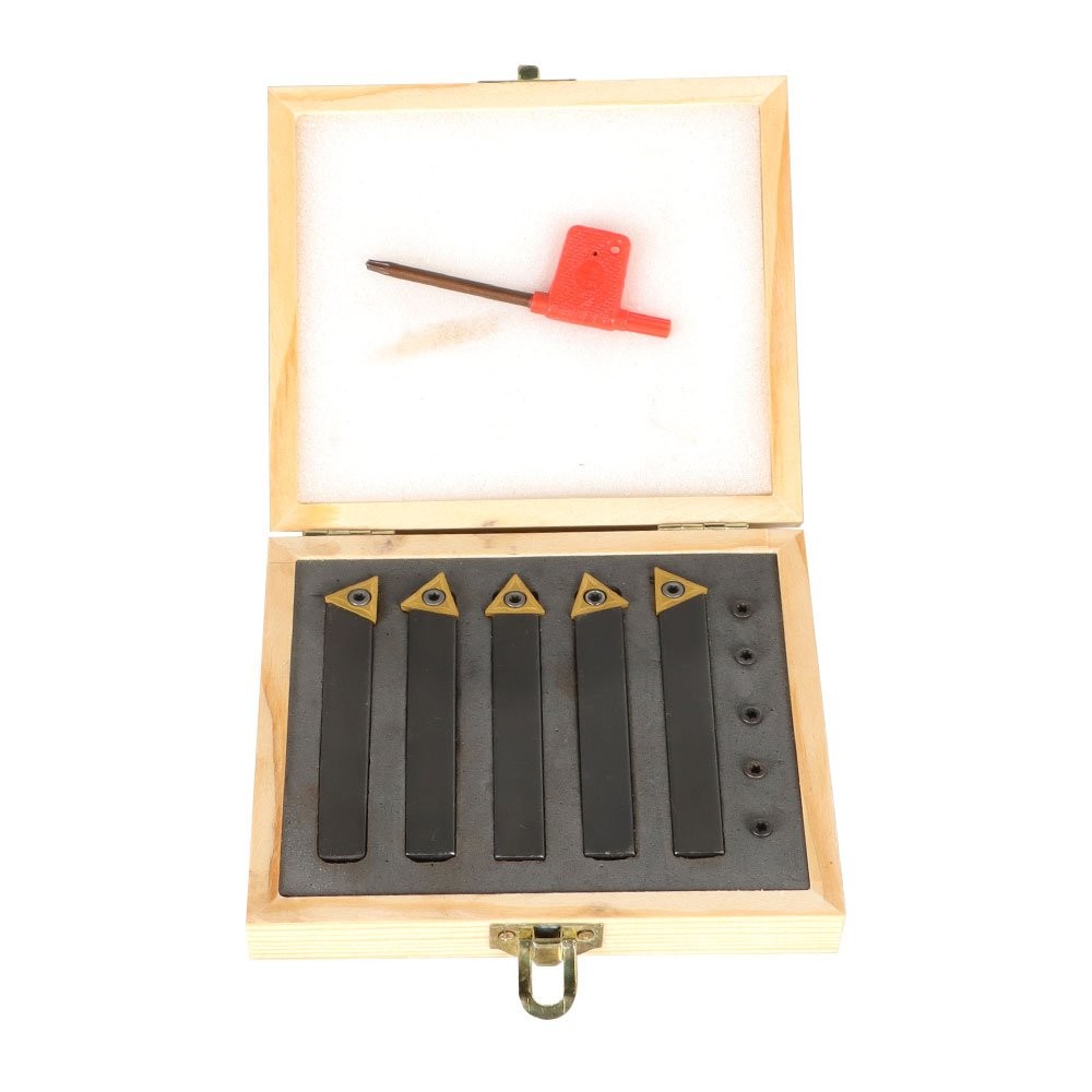 5 PACK 1/2 Inch Indexable Carbide Insert Turning Tool Bit Lathe Set