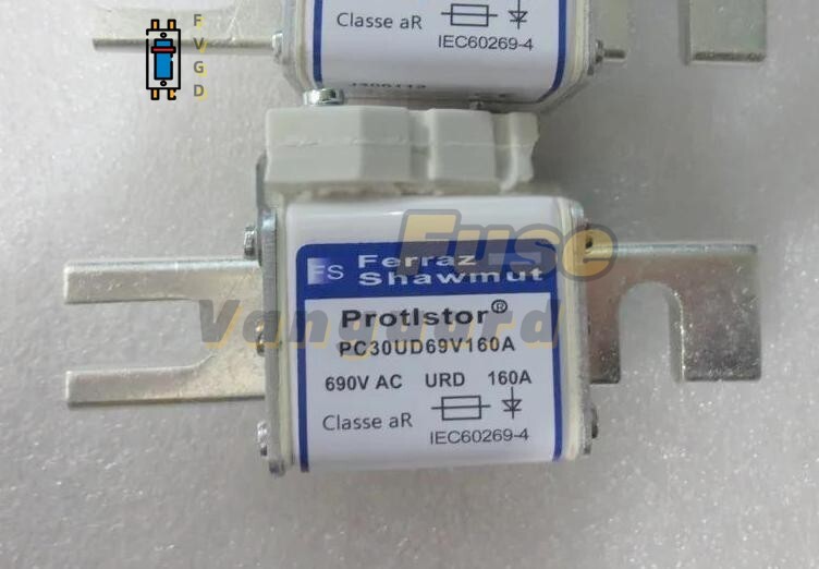 Semiconductor Fuse PC30UD69V400A P300117 690V 400A