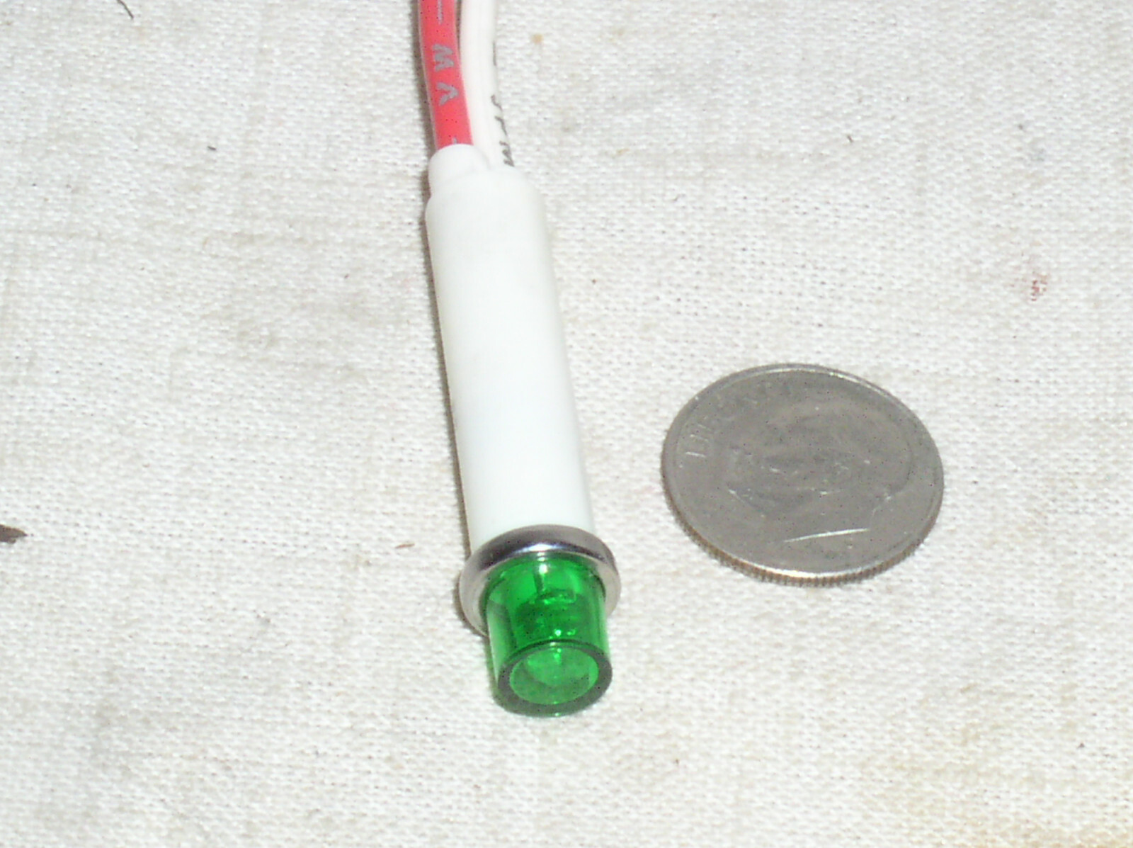 IDI 6.5MM GREEN LED PILOT LITE PANEL LIGHT LAMP INDICATOR 5/16″ 5V 6V DC/AC USA